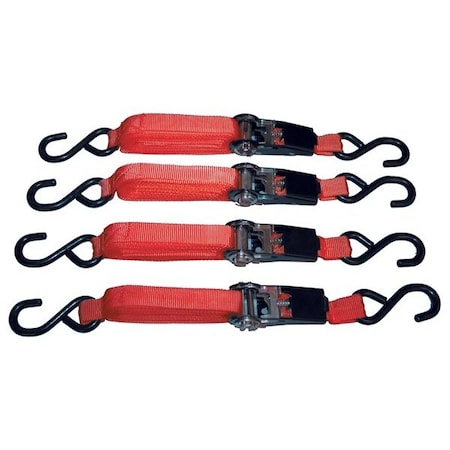 Atd Tools ATD 4-Piece 15 ft. Ratcheting Tie Down Set 8072